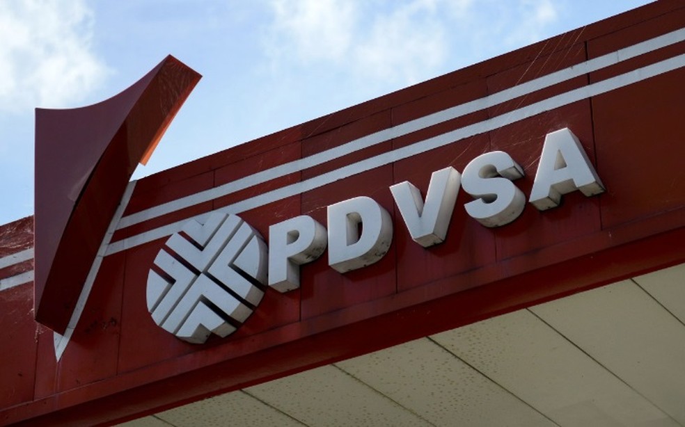 Logo da petroleira venezuelana PDVSA — Foto: AFP
