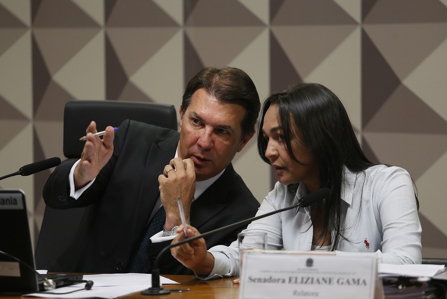 O presidente da CPI, Arthur Maia, e a relatora, Eliziane Gama