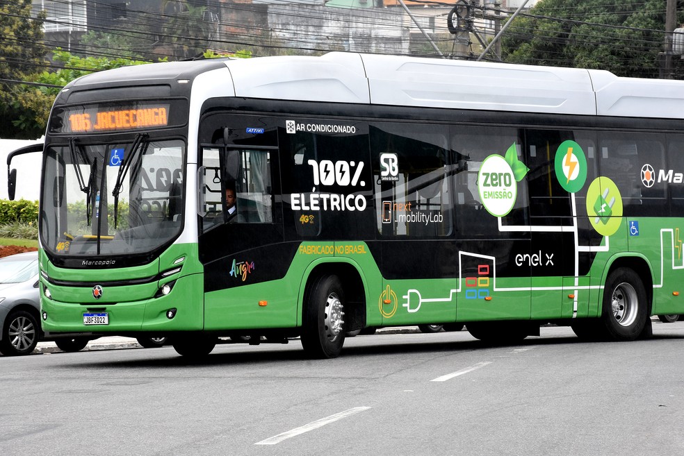 Exemplar de ônibus elétrico — Foto: divulgação 