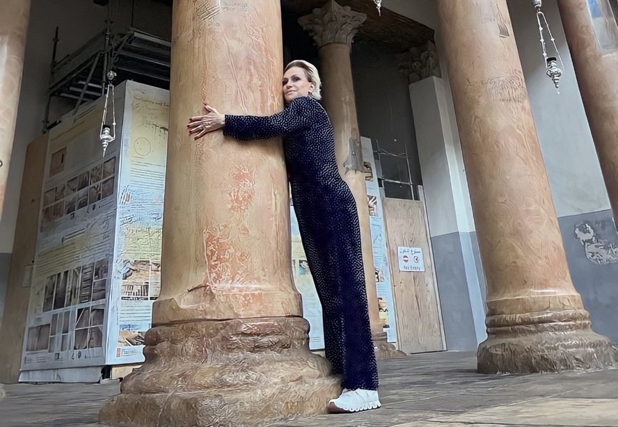 Ana Maria Braga na Basílica da Natividade, em Belém