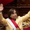 Nova presidente do Peru, Dina Boluarte, após ser empossada pelo Congresso  - CRIS BOURONCLE/AFP