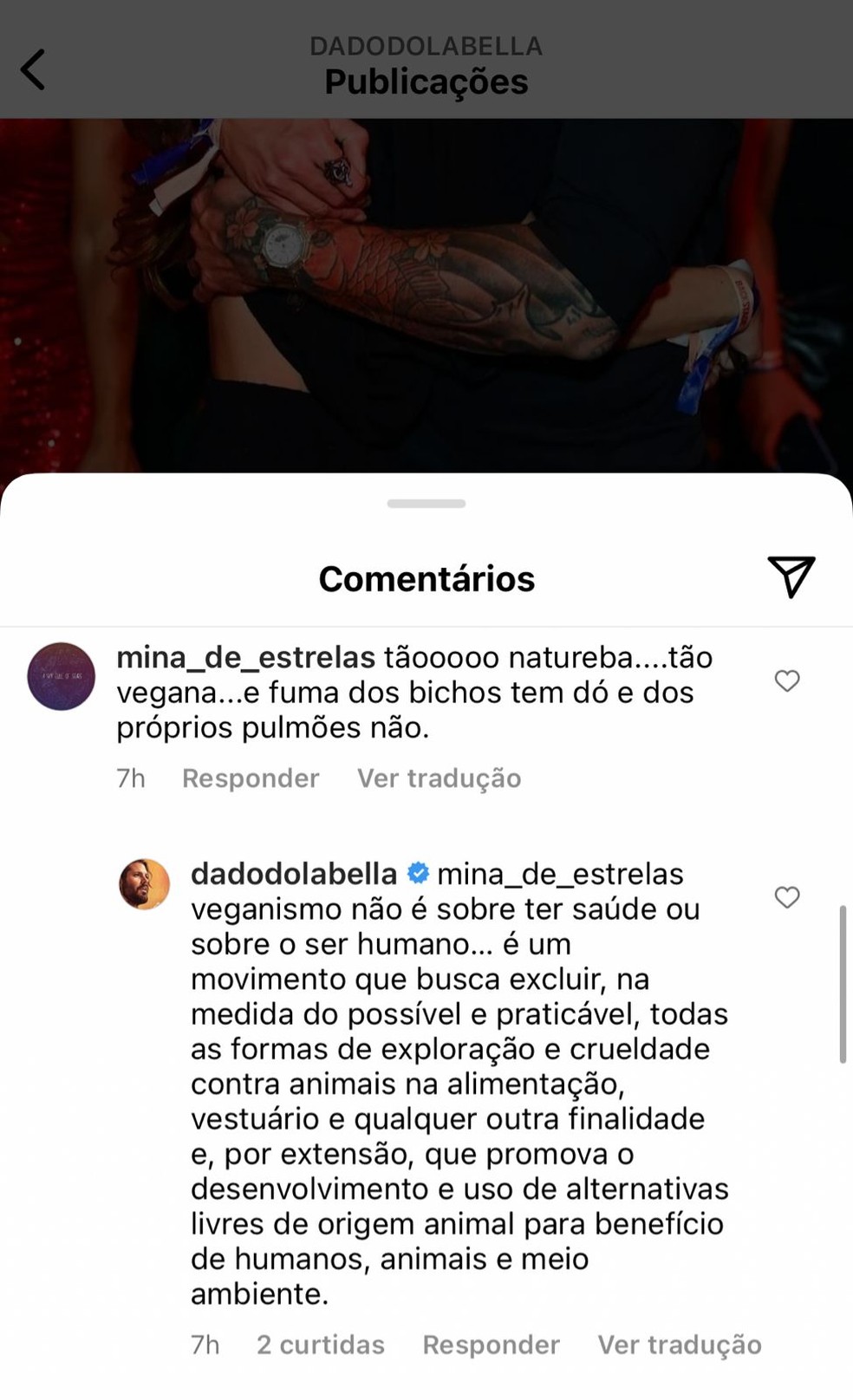 Publicação de Dado Dolabella — Foto: Reprodução/Instagram