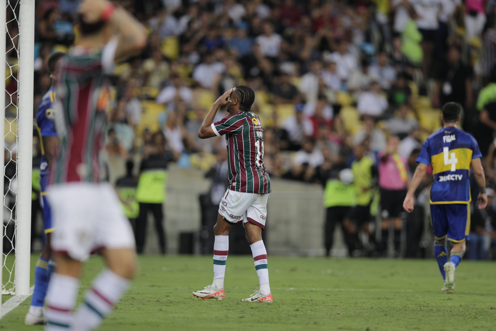 Fluminense x Boca Juniors - Keno lamenta chance perdida durante o jogo — Foto: Alexandre Cassiano / Agência O Globo