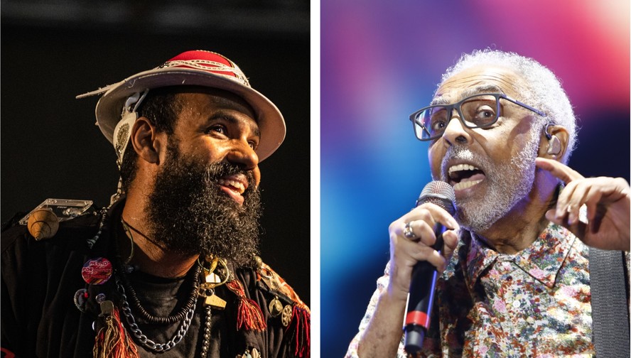 Russo Passapusso, cantor do BaianaSystem e Gilberto Gil, atrações de show conjunto no festival Doce Maravilha