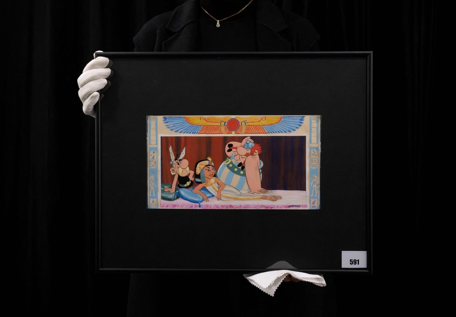 Capa original de 'Astérix e Cleópatra', do cartunista francês Albert Uderzo