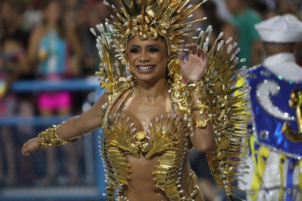 A cantora Lexa, rainha de bateria da Unidos da Tijuca