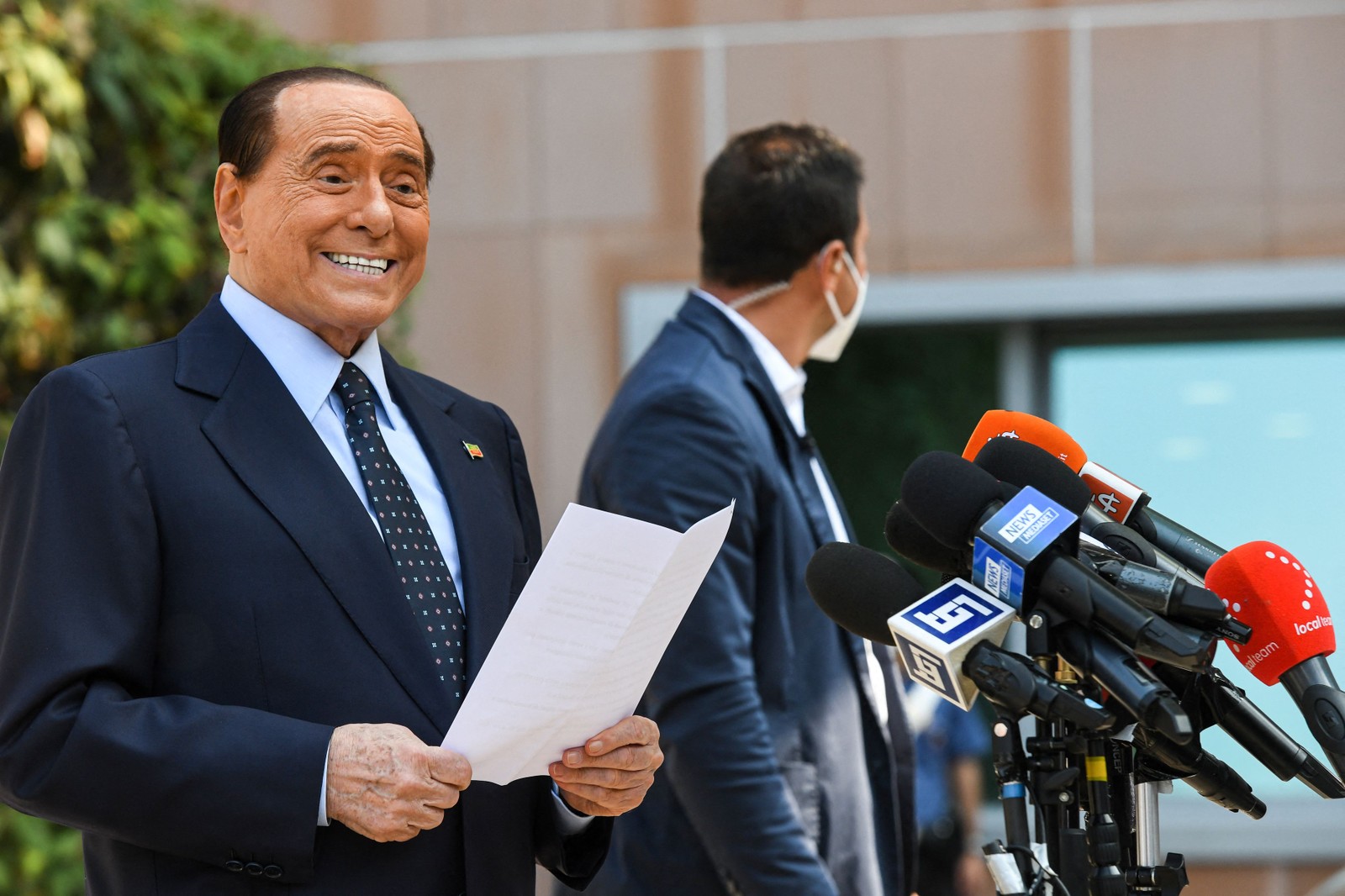 Ex-premier da Itália, Silvio Berlusconi, durante evento em 2020 — Foto: PIERO CRUCIATTI / AFP