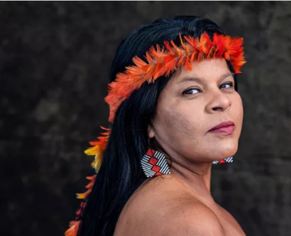 A liderança Sônia Guajajara , eleita a primeira indígena deputada federal por São Paulo  — Foto: Reprodução