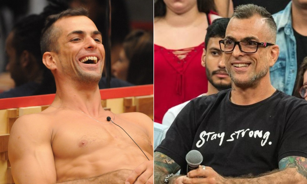 O antes e o depois de Marcelo Dourado, do BBB 10 — Foto: Reprodução/TV Globo