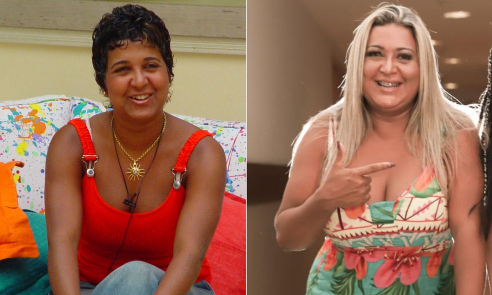 O antes e depois de Cida, vencedora do BBB 4 — Foto: Divulgação