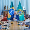 Lula durante entrevista com jornalistas de agências internacionais - Ricardo Stuckert