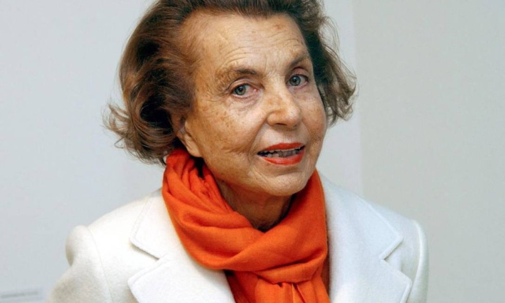 Liliane Bettencourt, herdeira da L'Oreal que protagonizou uma dos maiores escândalos da França — Foto: Arquivo