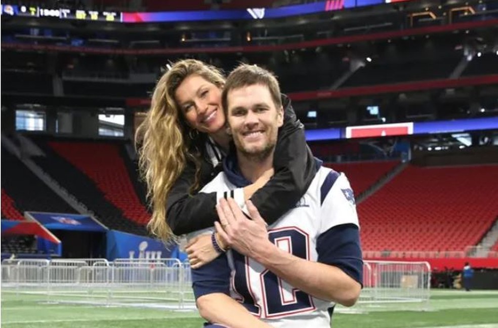Gisele e Tom Brady, na última temporada da NFL, quando o americano afirmou que seria sua despedida — Foto: Reprodução/Instagram