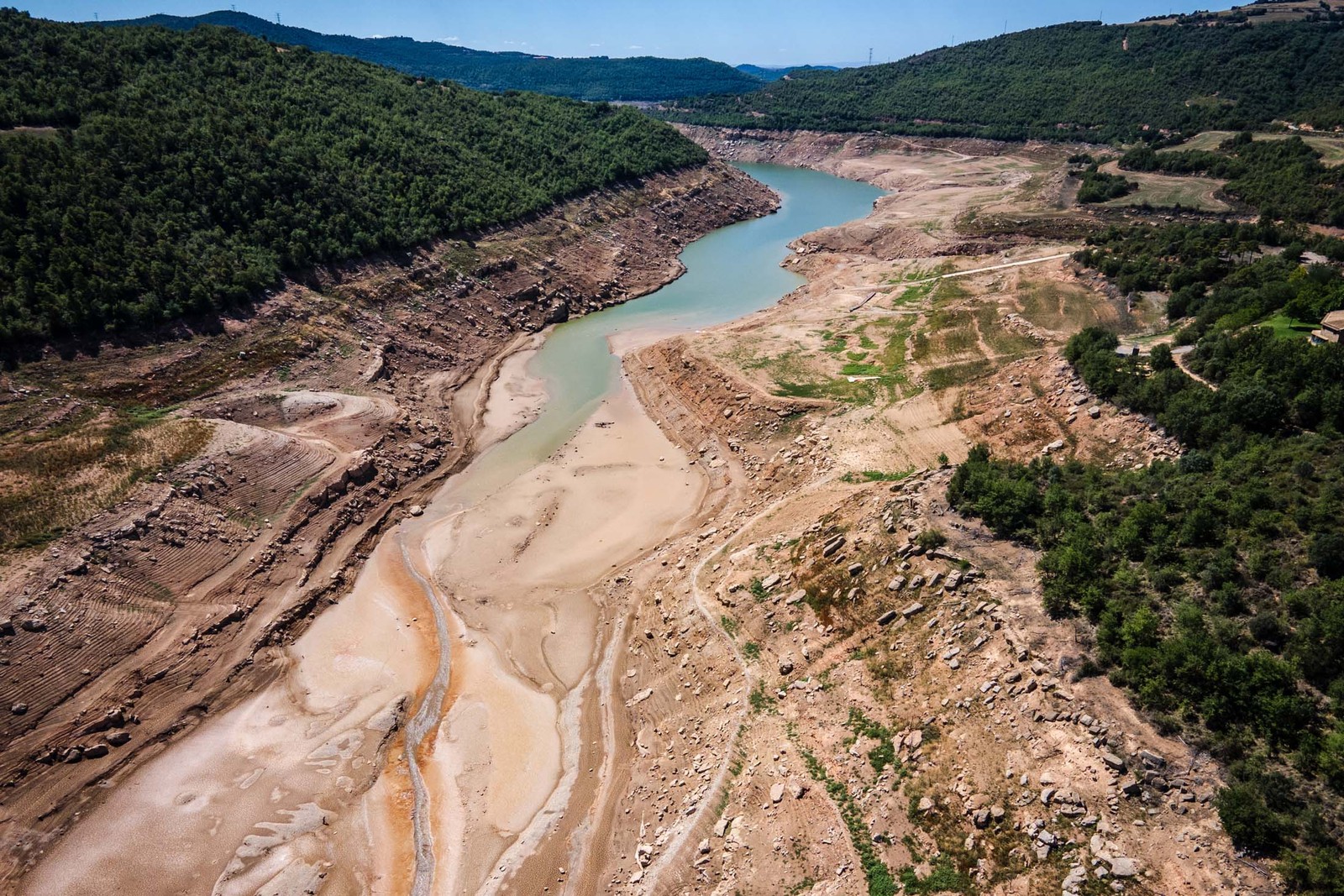 Rio Rialb, na Espanha, em 23 de agosto — Foto: Angel Garcia / Bloomberg