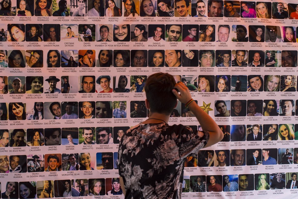 Boate Kiss: Homenagem a vítimas no Centro de Santa Maria, em 2018 — Foto: Edilson Dantas/Agência O GLOBO