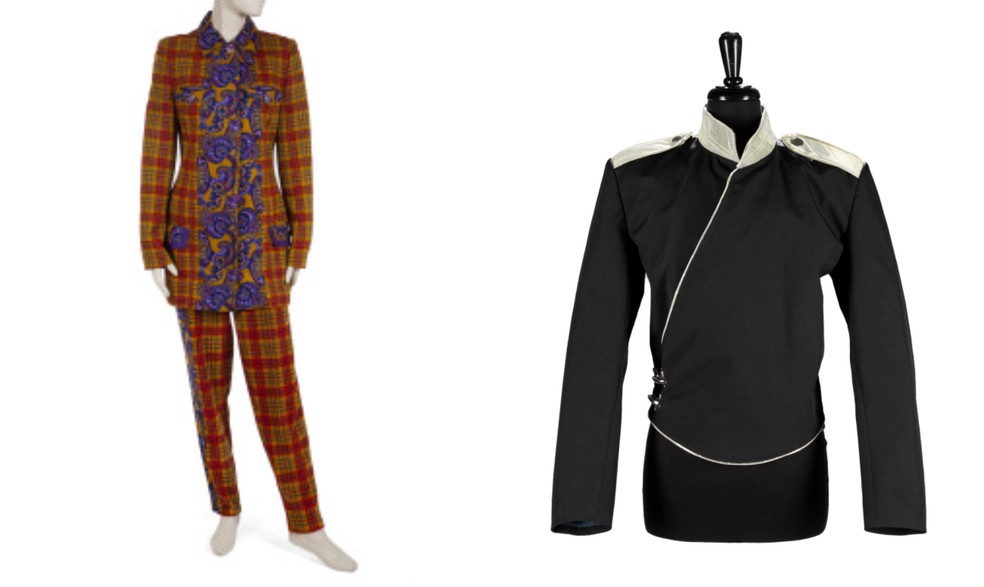 Conjunto de Gianni Versace usado por Whitney Houston e jaqueta de Michael Jackson: quem dá mais? no leilão — Foto: Julien's Auctions