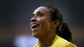 Marta durante sua terceira Copa do Mundo, em 2011, na Alemanha. — Foto: AFP PHOTO / ODD ANDERSEN