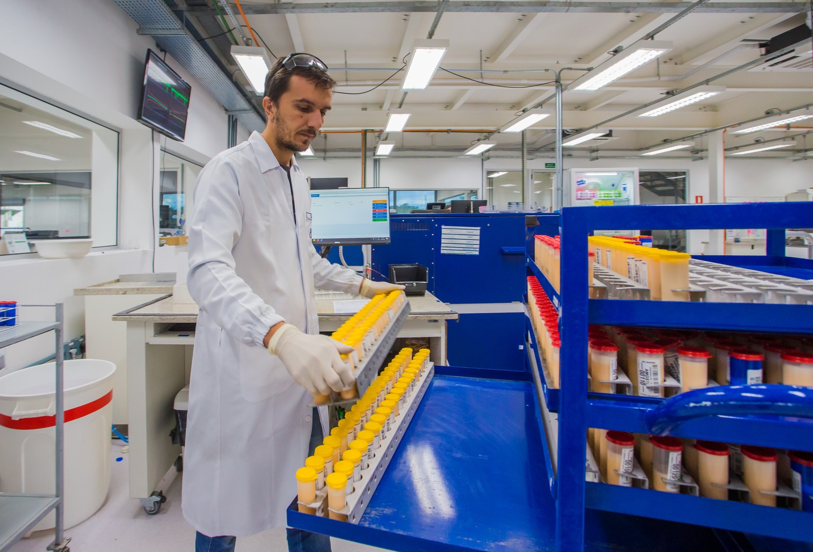 Clínica do leite testa produto em Piracicaba. — Foto: Edilson Dantas / Agência O Globo 