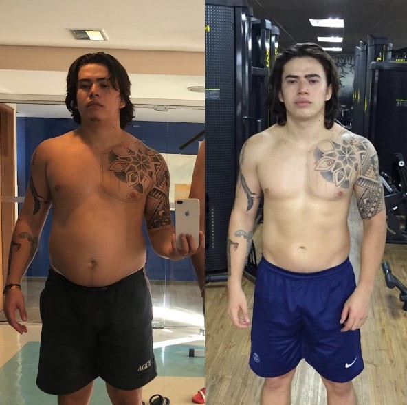 Mesmo antes do boxe, o comediante já vinha tomando gosto pela academia. "Quem quer, arruma um jeito, quem não quer arruma desculpa.. 15 kg a menos!", escreveu em um post de 2018  — Foto: Reprodução Instagram