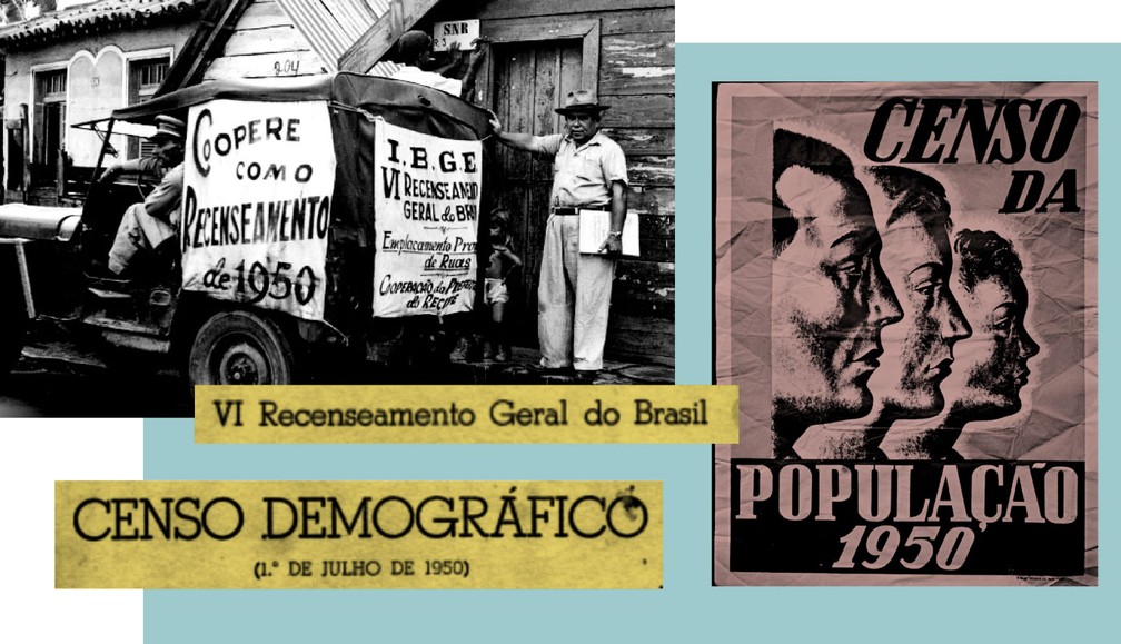 Censo de 1950 — Foto: Arte GLOBO