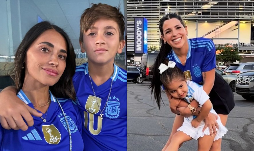 Esposas de jogadores da Argentina marcaram presença no estádio MetLife