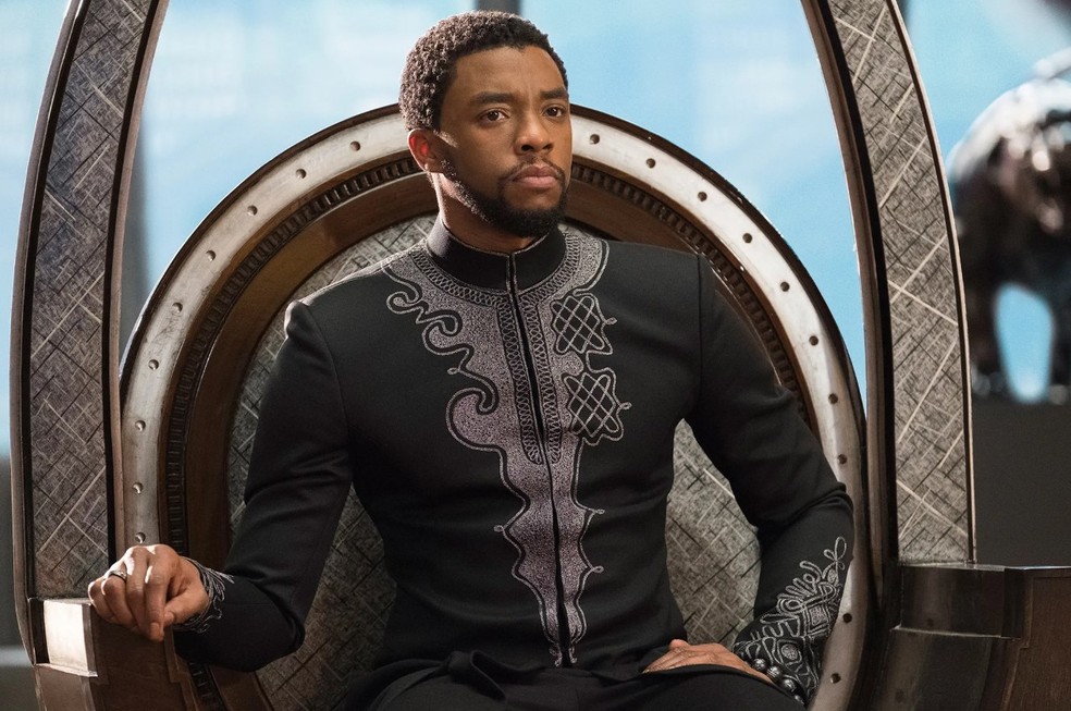 Chadwick Boseman em 'Pantera Negra' — Foto: Divulgação