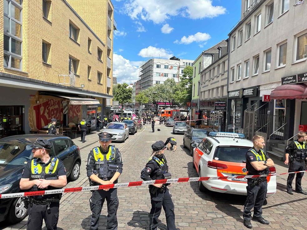 Eurocopa: ataque em Hamburgo — Foto: Bodo Marks / dpa / AFP