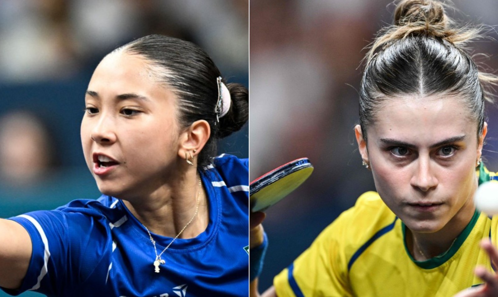 As irmãs brasileiras Giulia e Bruna Takahashi, — Foto: Divulgação/AFP