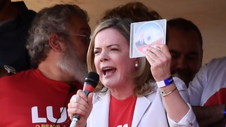 Gleisi Hoffmann, presidente do PT — Foto: Evaristo Sá / AFP