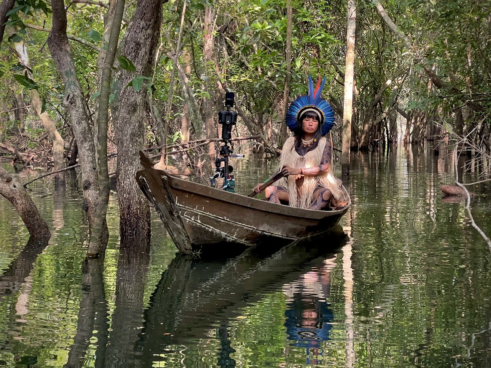 Cacique Raquel Tupinambá em “Amazônia viva”, de Estevão Ciavatta — Foto: Divulgação