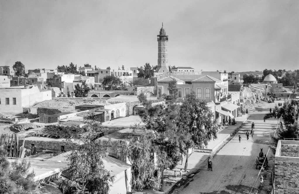 Rua principal de Gaza entre 1926 e 1933 — Foto: Matson (G. Eric and Edith) Photograph Collection/Library Congress