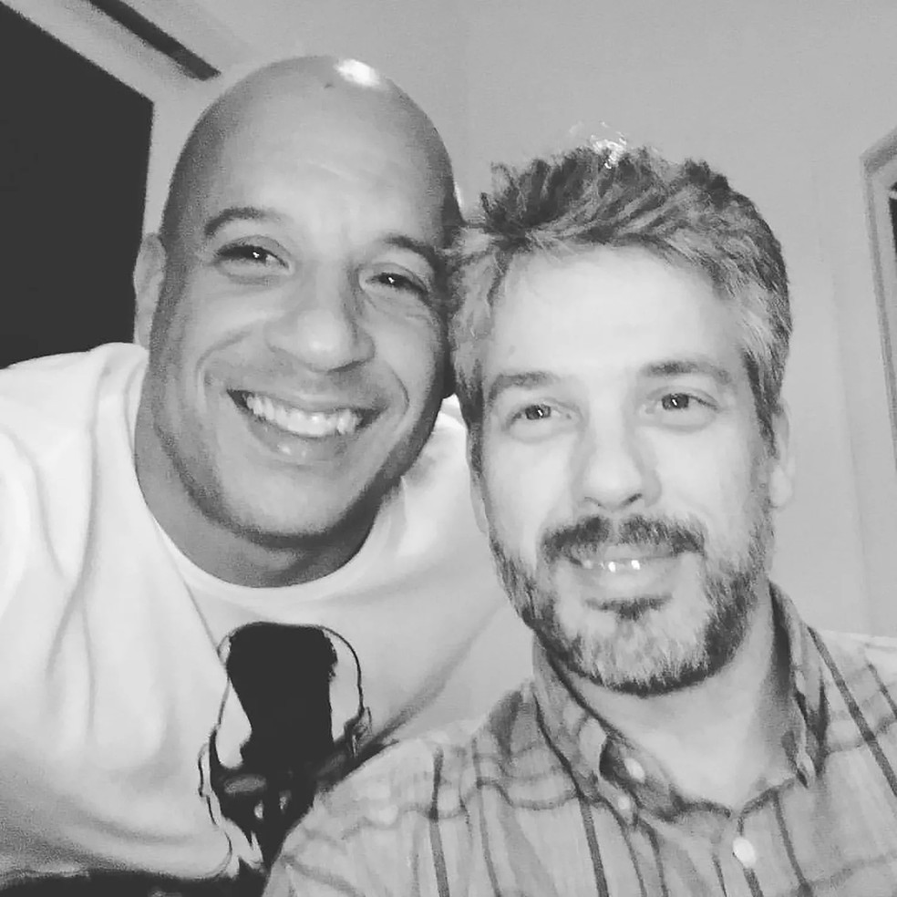 Vin Diesel com o irmão gêmeo Paul Sinclair Vincent — Foto: Reprodução / Instagram
