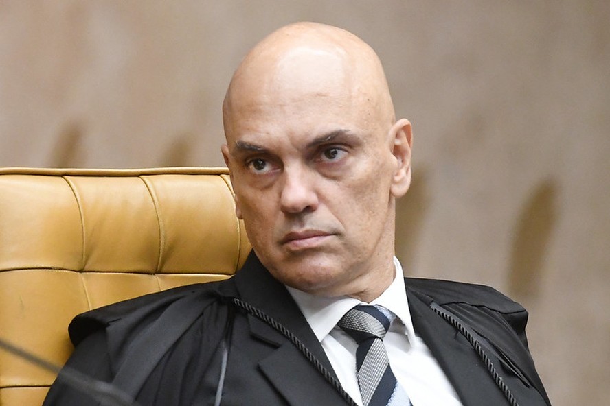 O ministro Alexandre de Moraes, durante sessão do STF