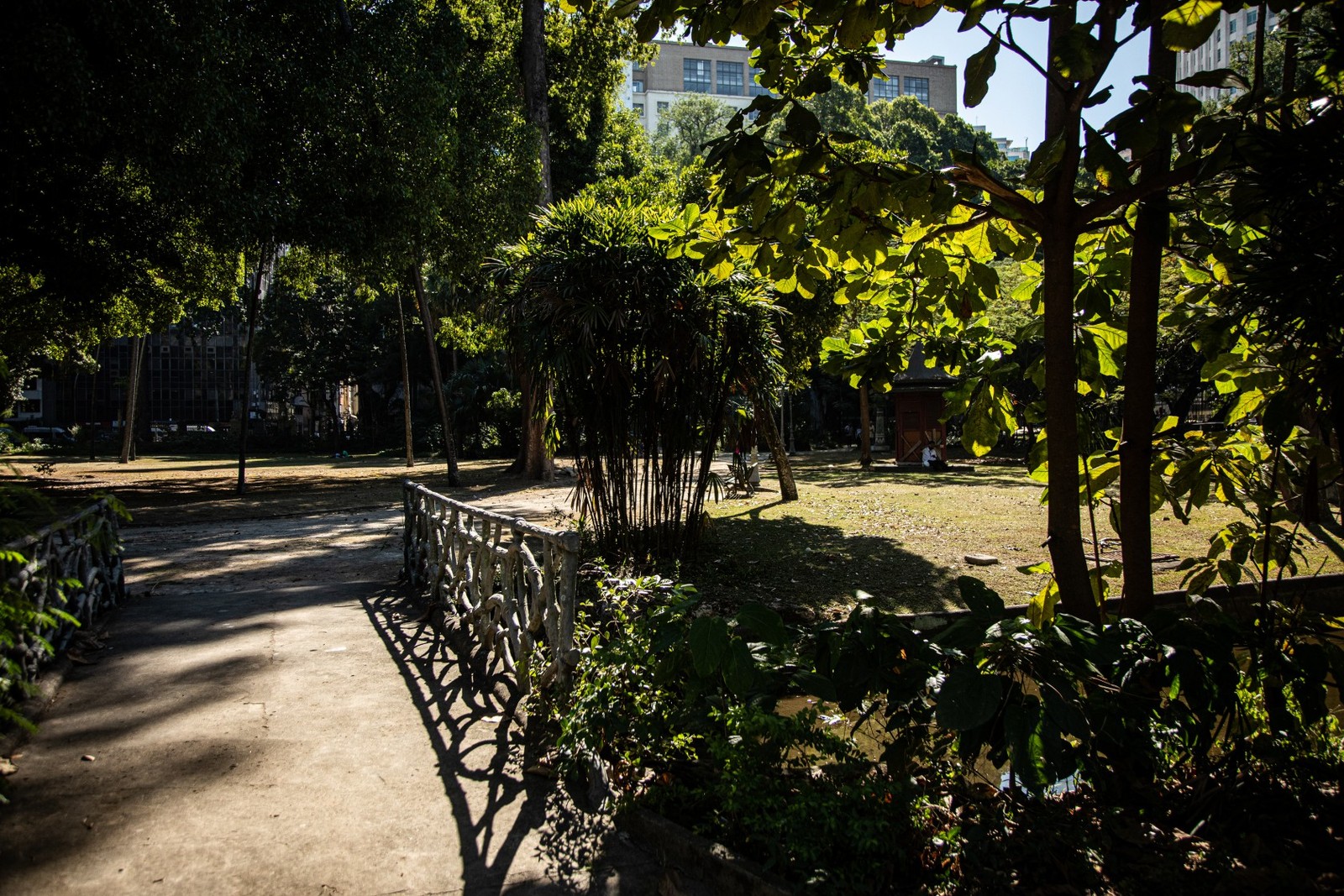 Passeio Público: “O Passeio Público estava acabado, um paraíso onde ela fora muitas vezes, e a Rua das Belas Noites, o Chafariz das Marrecas...Ah! O chafariz das Marrecas! Eram mesmo marrecas — feitas de metal e despejando água pela boca fora. Uma cousa galantíssima”, em O Alienista (1882) — Foto: Hermes de Paula