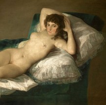 Obra 'A Maja Nua', de Francisco de Goya y Lucientes, modificada digitalmente — Foto: Jorge Salgado/Museo Nacional del Prado