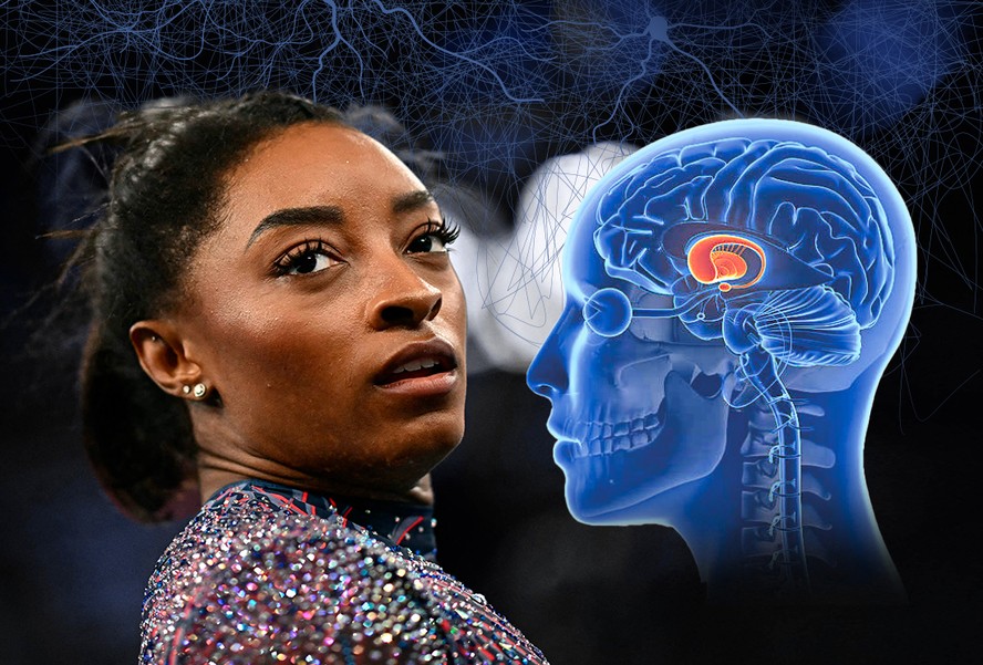 Simone Biles sofreu bloqueio mental — chamado 'twisties' na ginástica artística — e aumentou debate sobre saúde mental no esporte