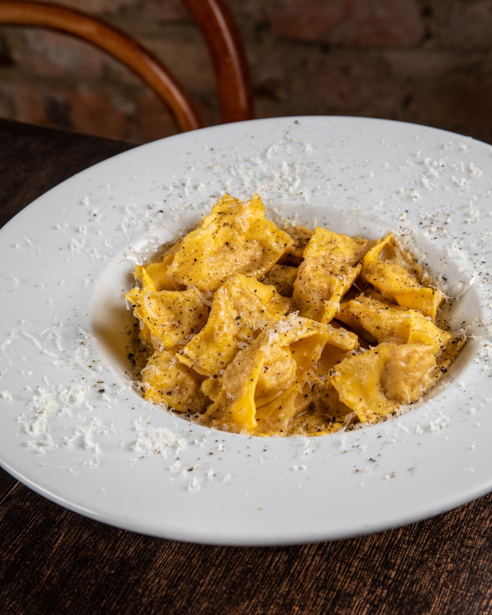 Grado: agnolotti de javali cacio e pepe — Foto: Divulgação