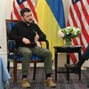 Biden e Zelensky reunidos em Paris - Saul Loeb/AFP