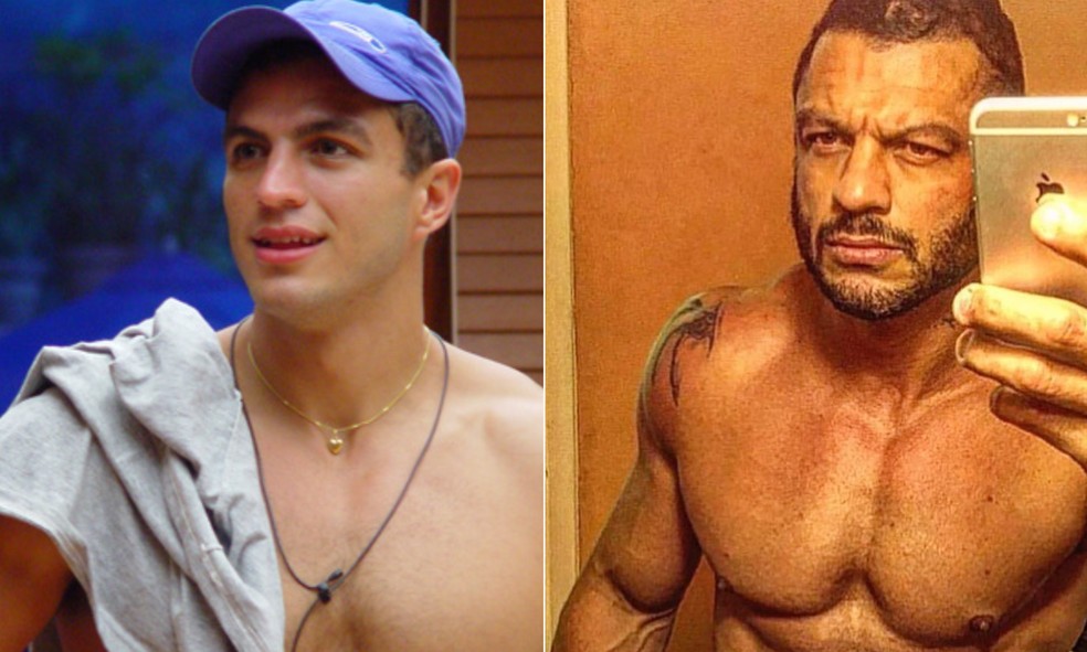 O antes e depois de Kleber Bambam, do BBB 1 — Foto: Reprodução/TV Globo e Reprodução/Instagram