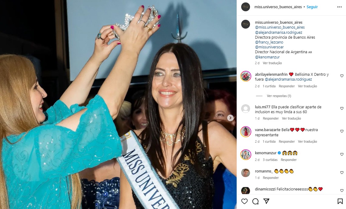 Alejandra Rodríguez, eleita Miss Buenos Aires — Foto: Instagram