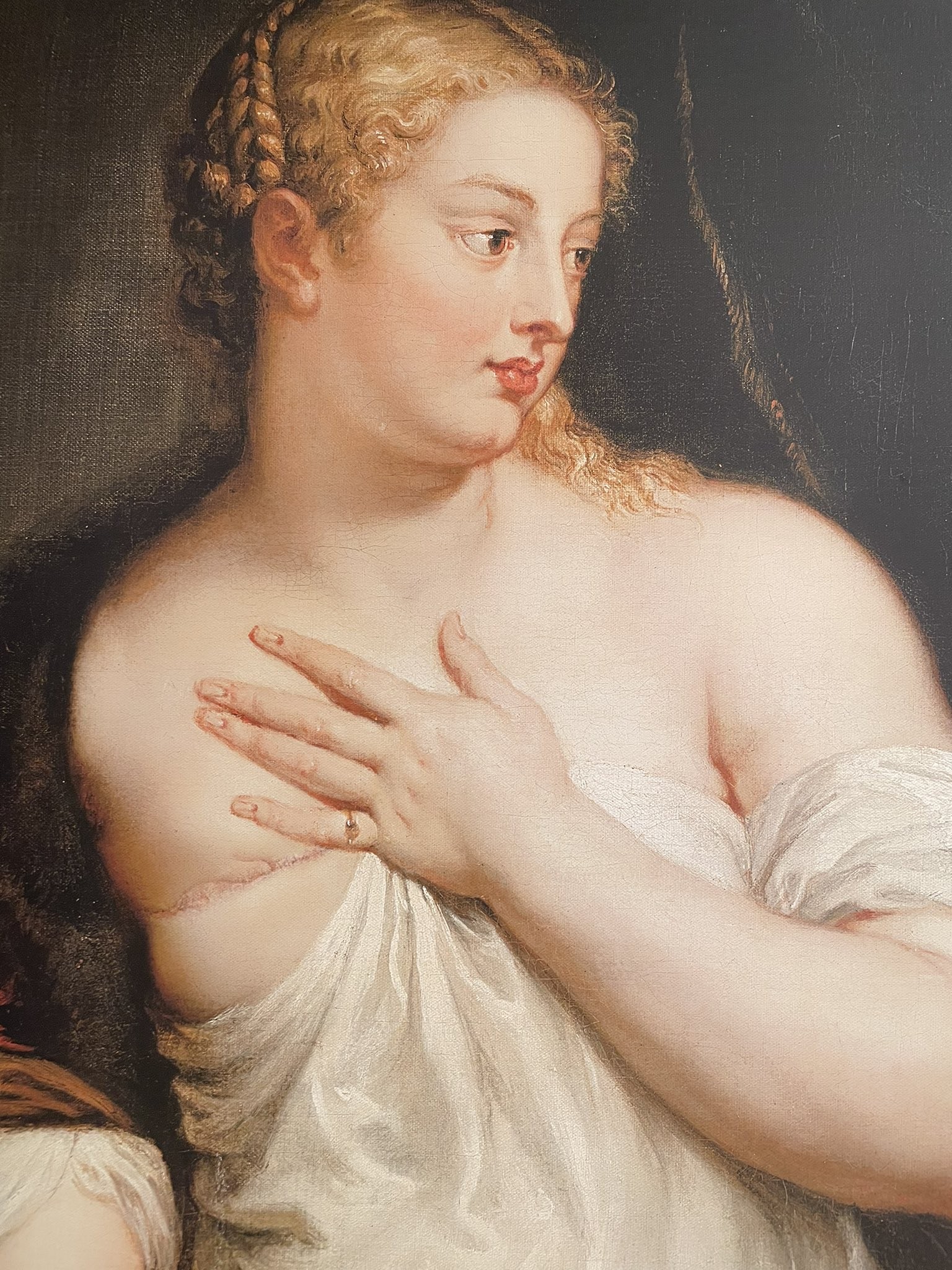 Detalhe da obra 'Vênus e Cupido', de Peter Paul Rubens, modificada digitalmente — Foto: Jorge Salgado/Museu Nacional Thyssen-Bornemisza