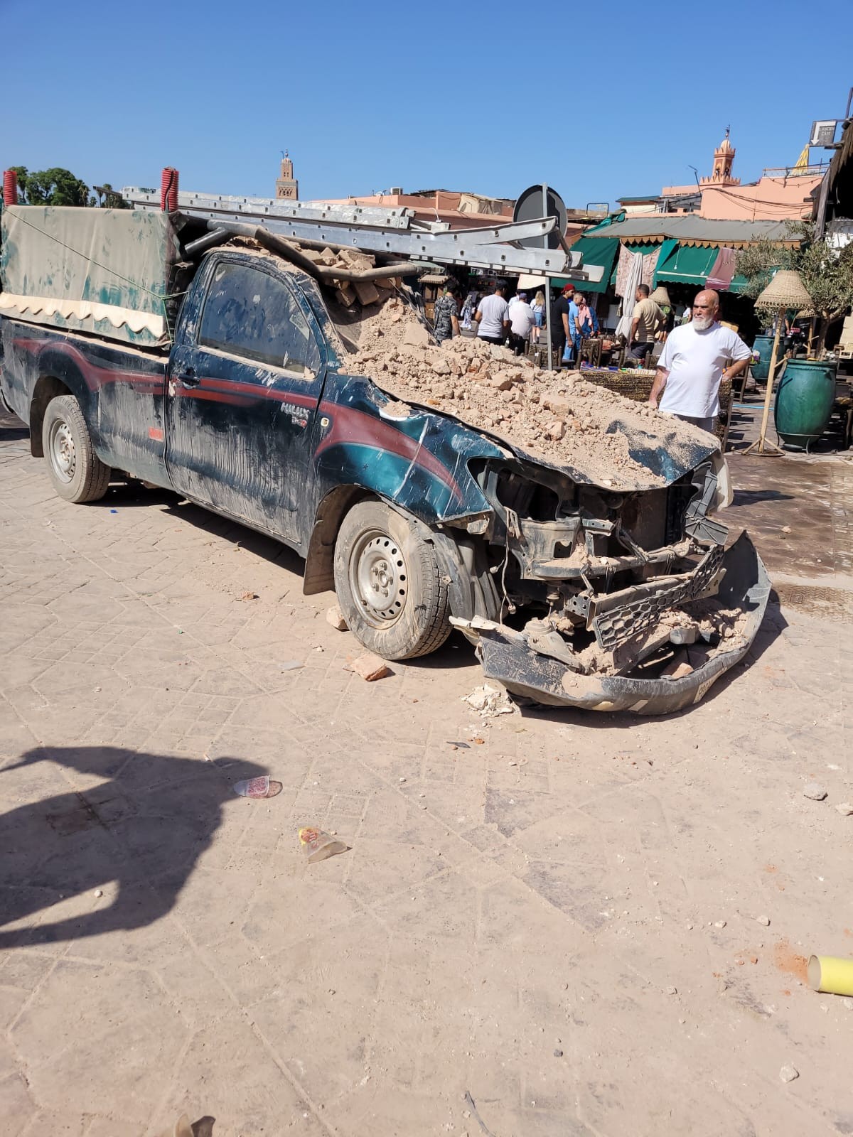 A cidade de Marrakech após o terremoto poderoso sismo de magnitude 6,8 — Foto: Jalvan Andrade/acervo pessoal