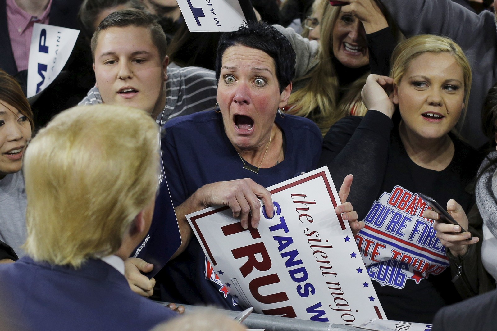 Eleitora de Trump em Massachusetts vibra com o então candidato em 2016Agência O Globo - 04/01/2016