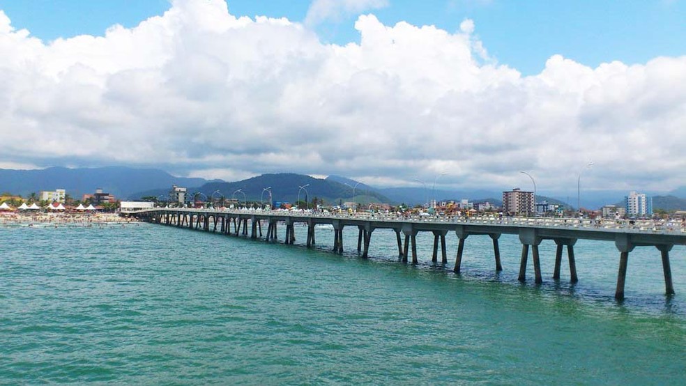 Plataforma de Pesca Amadora de Mongaguá  — Foto: Viagens e Caminhos