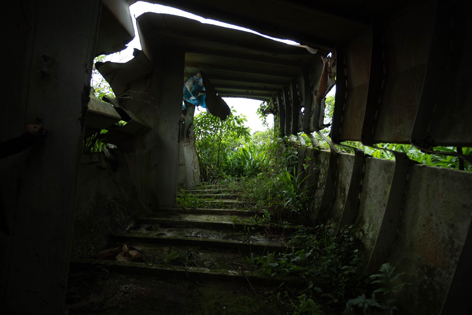 Interior de vagão abandonado no Pátio Ferroviário Paratinga, em São Vicente — Foto: Maria Isabel Oliveira