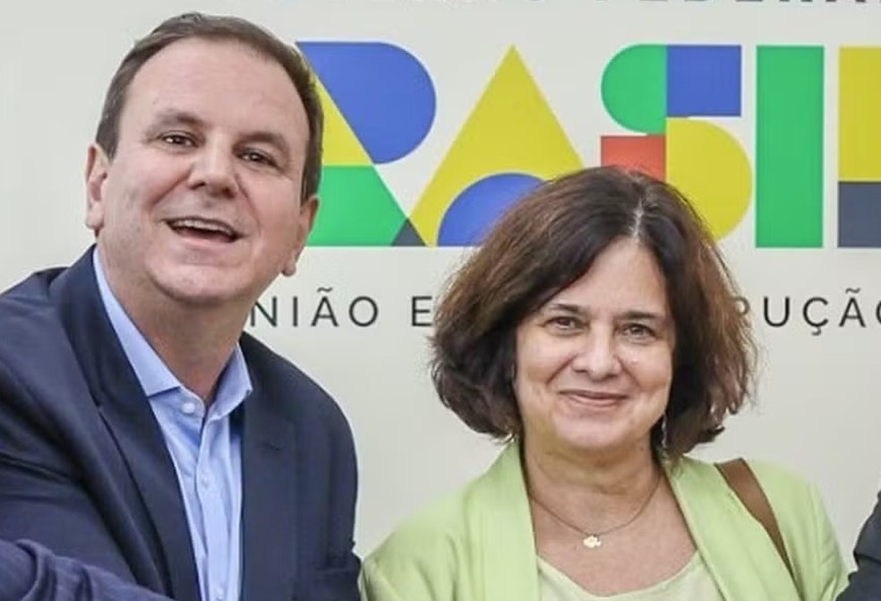 Prefeito Eduardo Paes e a ministra da Saúde Nísia Andrade — Foto: Ricardo Stuckert