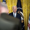 Presidente Joe Biden durante cerimônia de entrega da Medalha de Honra na Casa Branca - Doug Mills/The New York Times