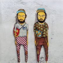 Autoretrato dos irmãos pintados em São Paulo