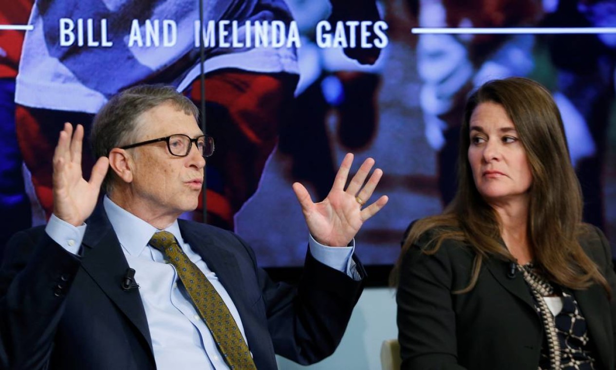 Bill e Melinda Gates têm um patrimônio que será compartilhado de US$ 124 bilhões, segundo a Forbes  — Foto: Francois Lenoir / REUTERS