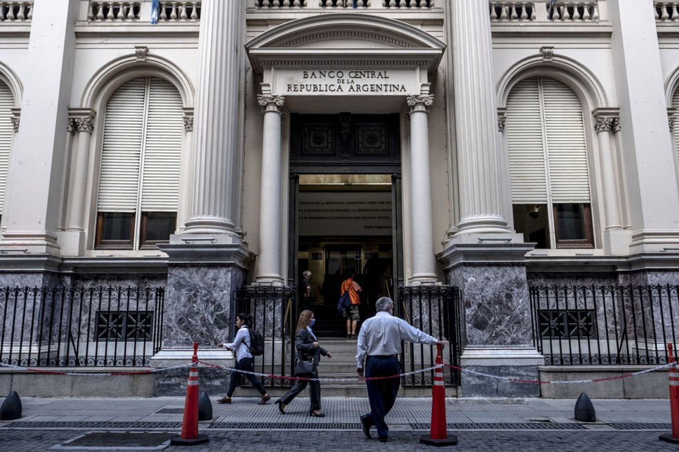 Fachada do Banco Central da Argentina — Foto: Bloomberg